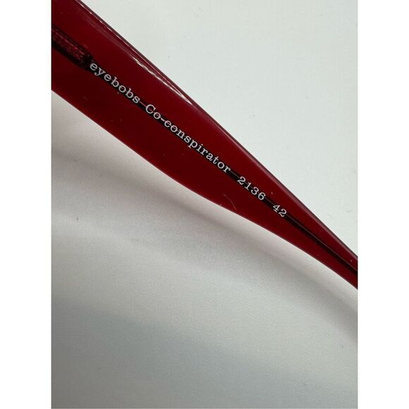 eyebobs Co-conspirator reading glasses strength 1.00 red purple pattern new with - Picture 2 of 5
